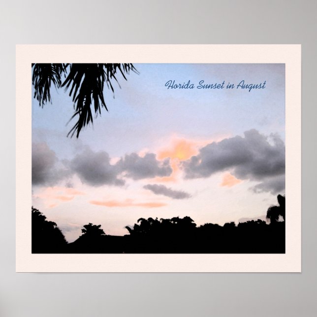 Florida Sunset in August Poster (Front)