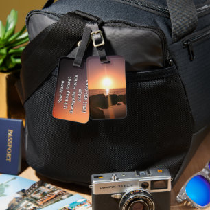 Florida Sunset on the beach Natural Photography Luggage Tag