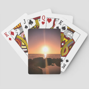 Florida Sunset on the beach Natural Photography Playing Cards