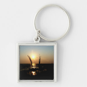 Florida Sunset Over The Gulf Key Ring