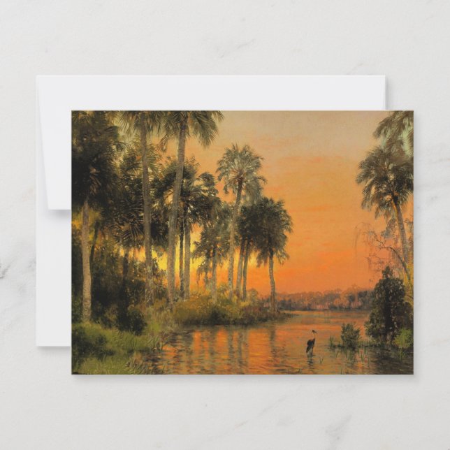 Florida Sunset, painting by Herman Herzog Card (Front)
