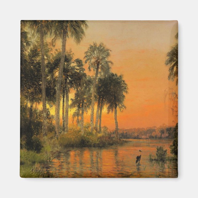 Florida Sunset, painting by Herman Herzog Magnet (Front)