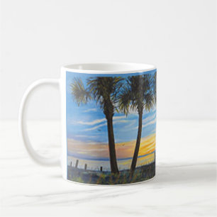 FLORIDA SUNSET PALM TREES  COFFEE MUG