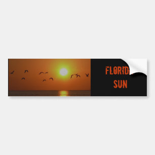 Florida Sunset with Gulls bumper sticker