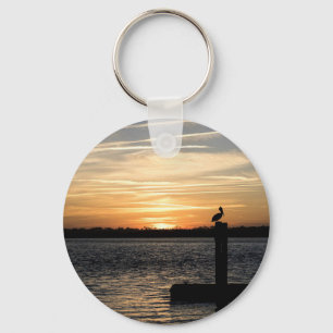 Florida Sunset with Pelican Key Ring