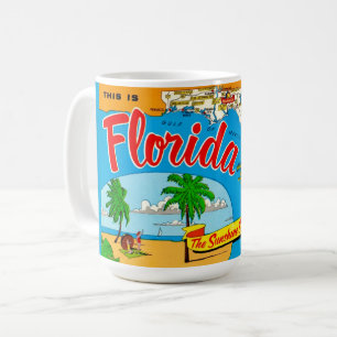 Florida Sunshine Map Postcard Mug