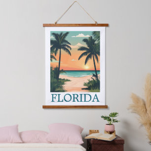 Florida Sunshine State – Tropical Beach Paradise Hanging Tapestry