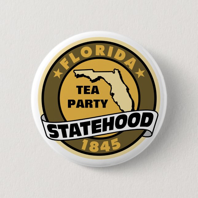 FLORIDA TEA PARTY STATE 6 CM ROUND BADGE (Front)