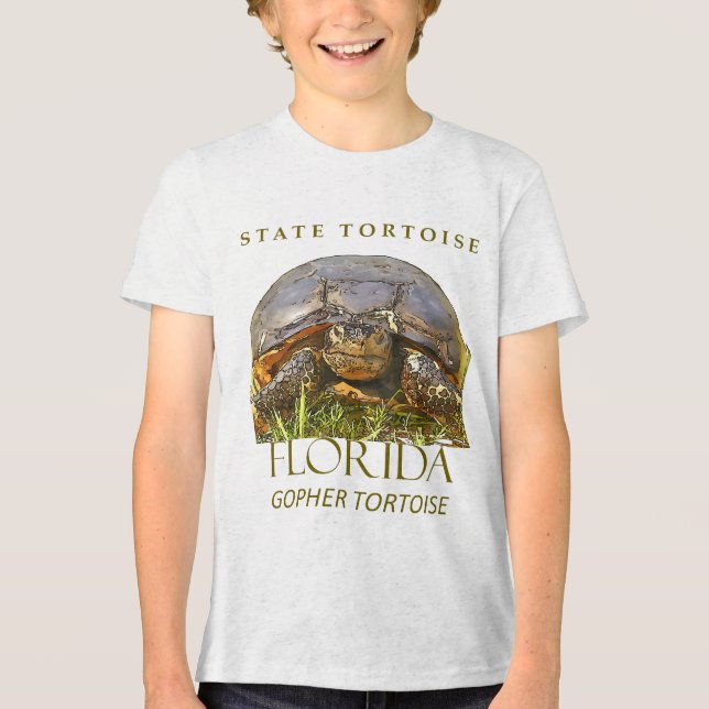 Florida Territory Gopher Tortoise Design Tri-Blend Shirt (Front)