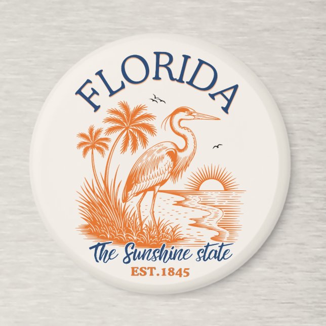 Florida The Sunshine State – Beach & Palms Design Magnet (Creator Uploaded)