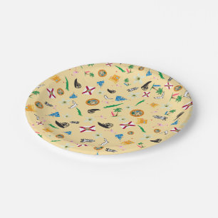 Florida the sunshine state famous items paper plate