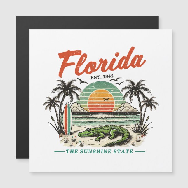 Florida, The Sunshine State – Sunset Beach Scene (Front/Back)