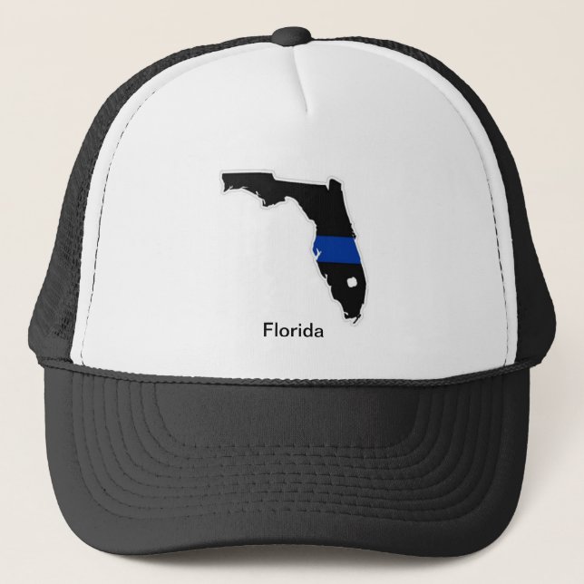 Florida Thin Blue Line Trucker Hat (Front)