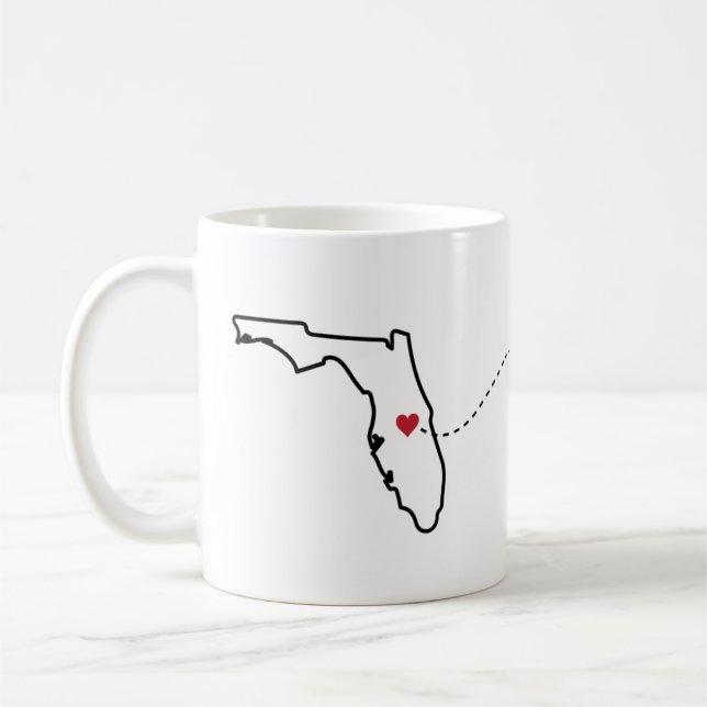 Florida to Ohio - Heart2Heart Coffee Coffee Mug (Left)