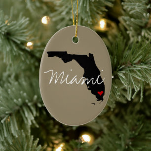 Florida Town Ceramic Tree Decoration