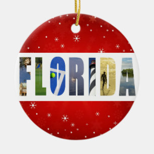 Florida Travel Photos Christmas Ceramic Tree Decoration