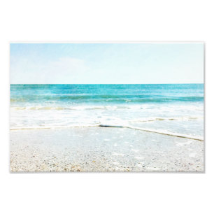 Florida Tropical Beach Sand Ocean Waves Sea Shells Photo Print