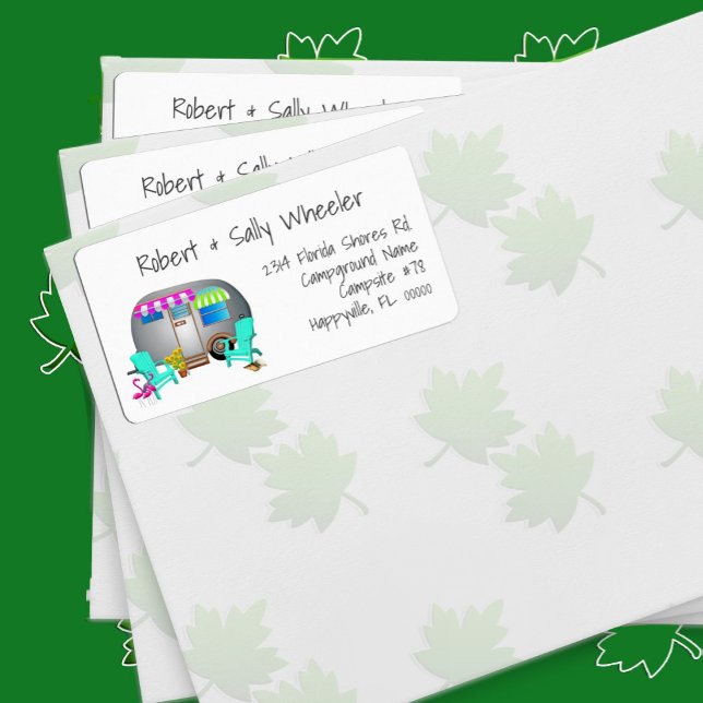 Florida Tropical Camping Long Address Wide Labels (Creator Uploaded)