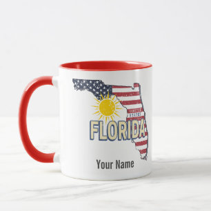 Florida United States Retro Map Vintage USA Mug