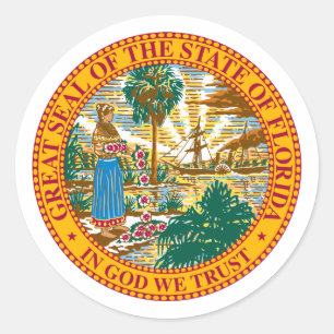 Florida, USA Classic Round Sticker
