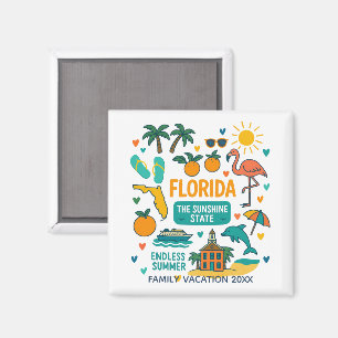 Florida USA Family Trip Keepsake Custom Magnet
