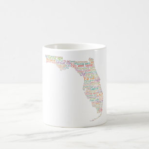 Florida USA Slang Word Art Map Coffee Mug