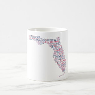 Florida USA Slang Word Art Map Coffee Mug