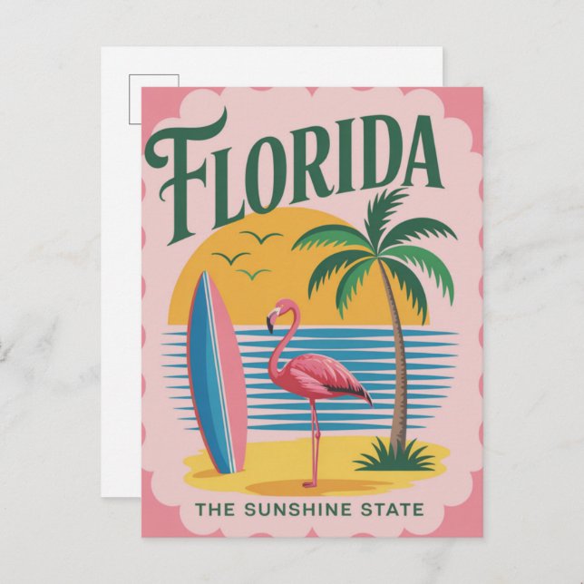 Florida USA Vintage Travel Postcard (Front/Back)