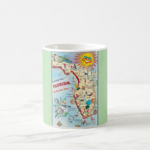 FLORIDA USA , Welcome Map, Coffee Mug