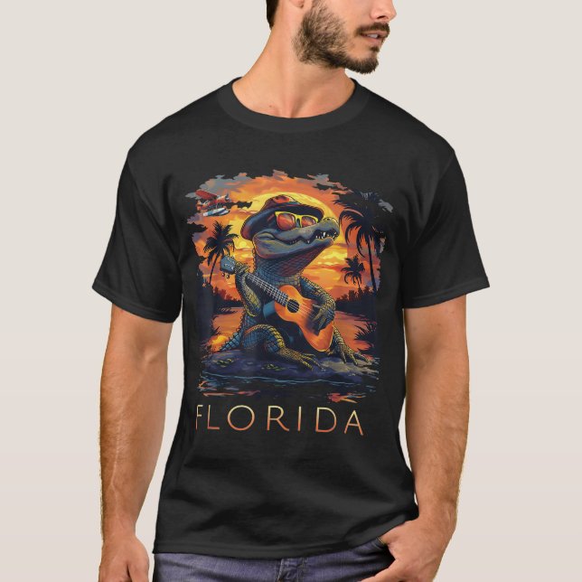 Florida Vacation Alligator  T-Shirt (Front)