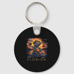 Florida Vacation Cute Alligator Key Ring