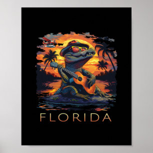 Florida Vacation Cute Alligator Poster