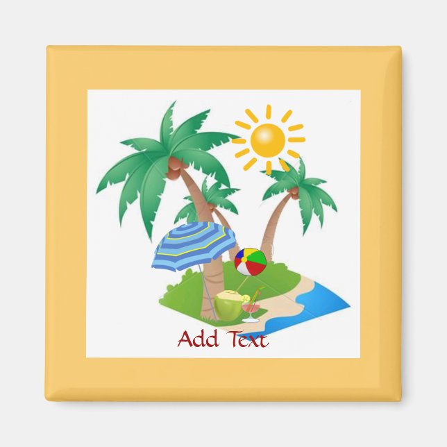 Florida Vacation refrigerator magnet template (Front)