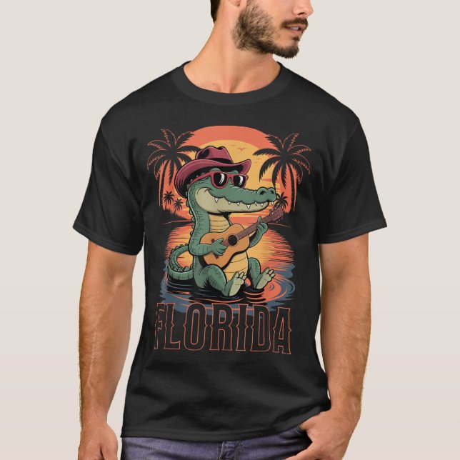Florida Vacation Tee Women Men Kids Alligator (Front)