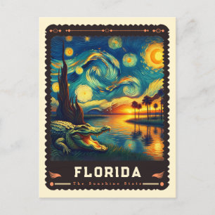 Florida Vincent Van Gogh Inspired Postcard