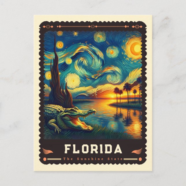 Florida | Vincent Van Gogh Inspired Postcard (Front)