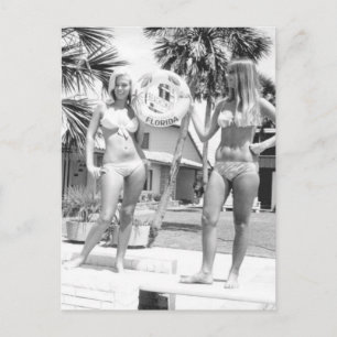 Florida Vintage Bikini Girls photo postcard Travel