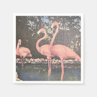 Florida Vintage Flamingoes Napkin