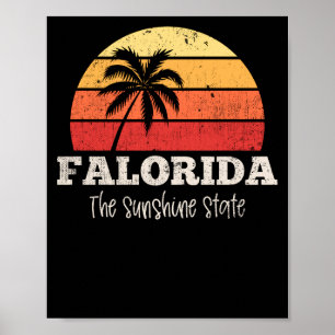 Florida Vintage Retro The USA The Sunshine State Poster