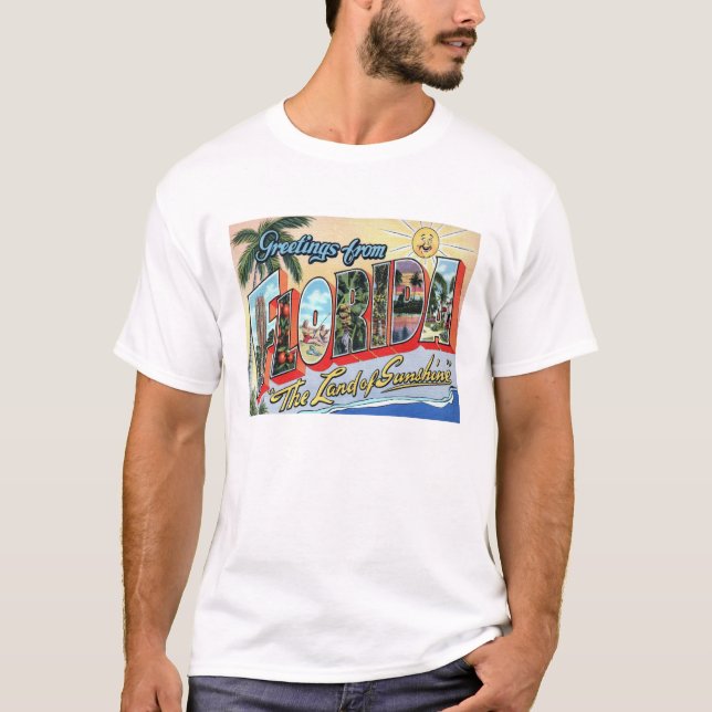 Florida Vintage Scenic Letters T-Shirt (Front)
