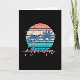 Florida Vintage Summer Vibes Beach Sunset Retro Pa Card