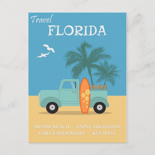 Florida Vintage  Travel  Holiday Postcard (Front)