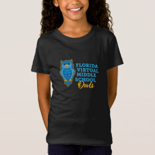 Florida Virtual Middle School Owls, Black T-Shirt