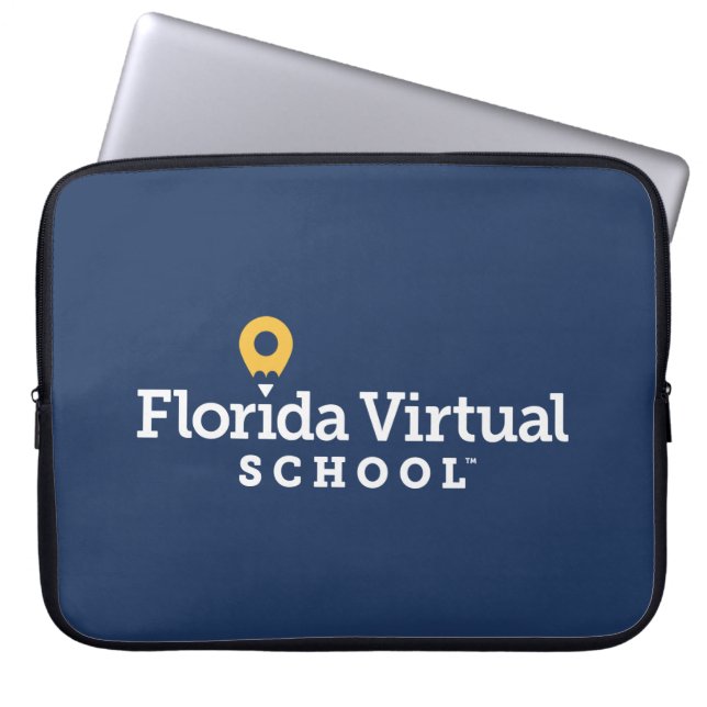 Florida Virtual School, Navy Laptop Sleeve (Front)
