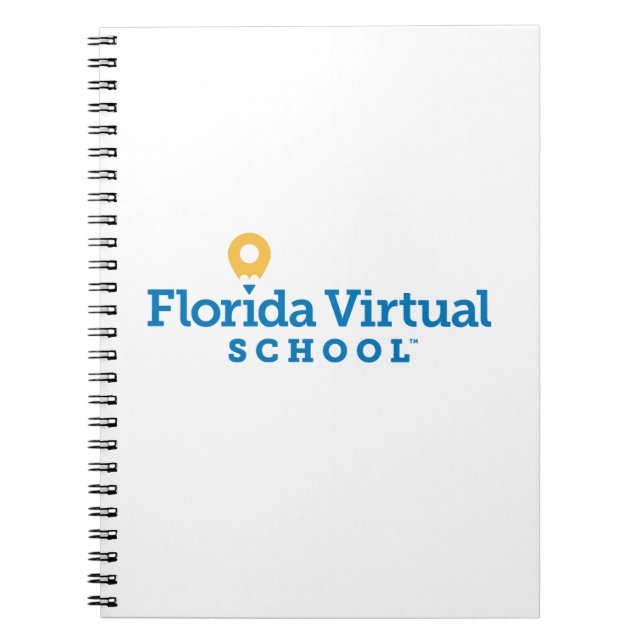 Florida Virtual School, White Spiral Notebook (Front)