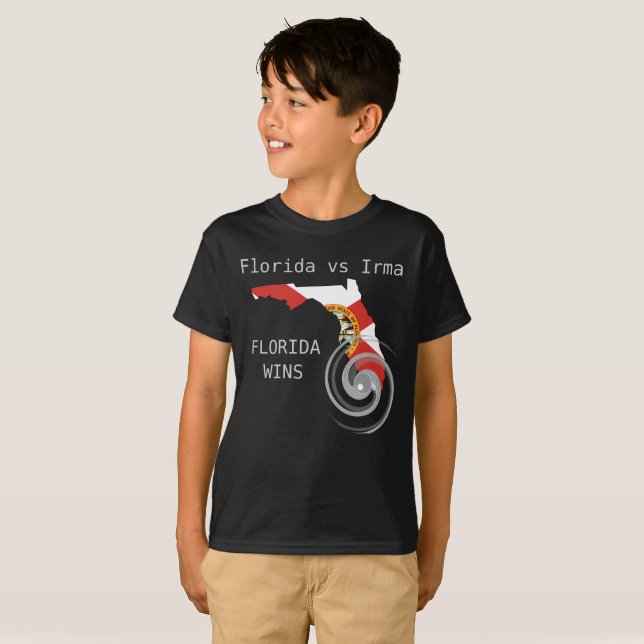 Florida vs Irma, Florida Wins T-Shirt (Front Full)
