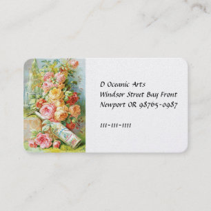 Florida Water Cologne with Cabbage Roses Business Card
