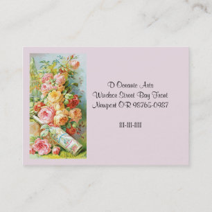 Florida Water Cologne with Cabbage Roses Business Card