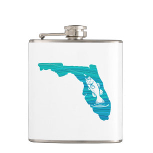 Florida Wave Fishing Hip Flask