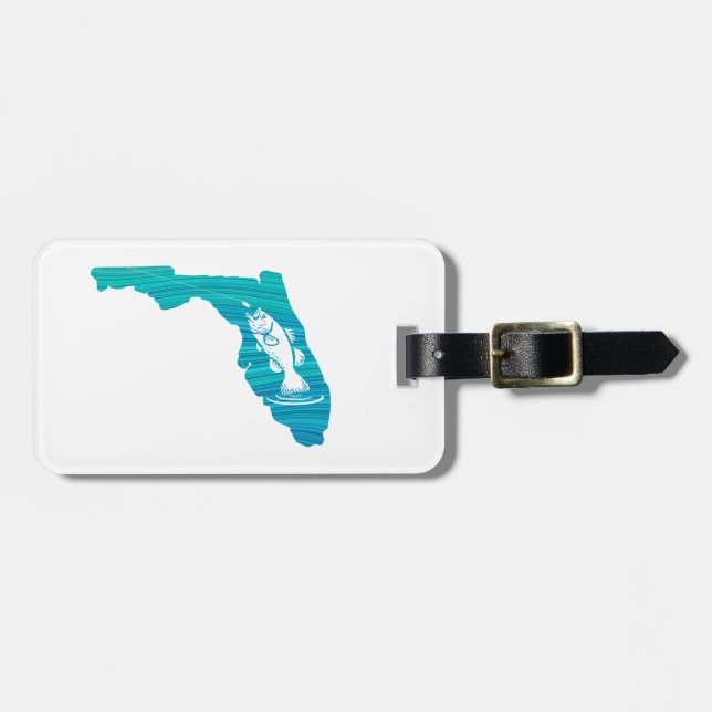 Florida Wave Fishing Luggage Tag (Front Horizontal)